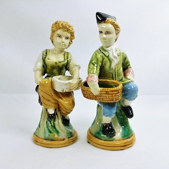Victorian Ceramic Figurines Male & Female Pair - Picture 5 of 12